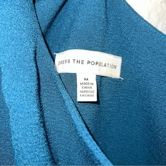 Dress The Population Tiffany One-Shoulder Midi Dress Medium NWT - Picture 3 of 6